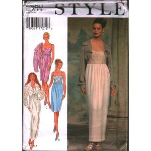 Style 2680 Sewing Pattern Misses Empire Dress and Bolero Jacket Size 8-18 CUT